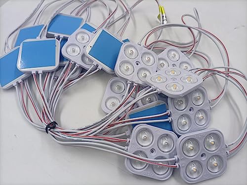 Image of Q QINGCHEN Warm White 3.0W LED Module 12V DC Waterproof Decorative Light for Lightbox Letter Advertising Signs with Tape Adhesive Backside (20pcs Pack)