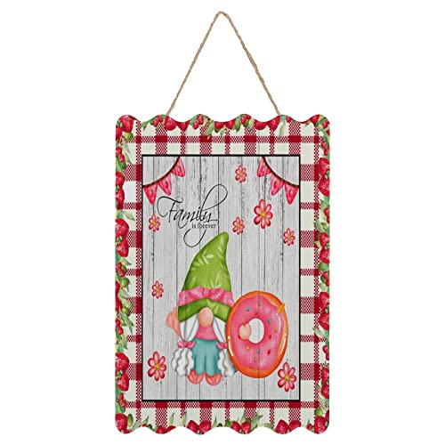 by Unbranded Letreros de madera pintados personalizados de búfalo a cuadros de Pascua, gnomo de Pascua, marco de madera rústica para decoración de pared de casa de campo, 8 x 12 pulgadas, 20 x 30 cm