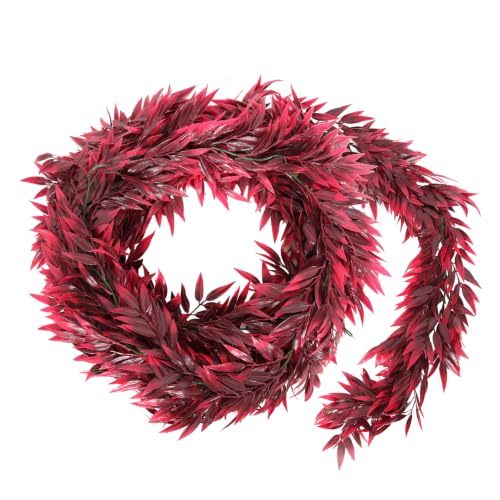RECUTMS Fake Hanging Plant Fall Garland Artificial Bamboo Leaf Gothic Decor