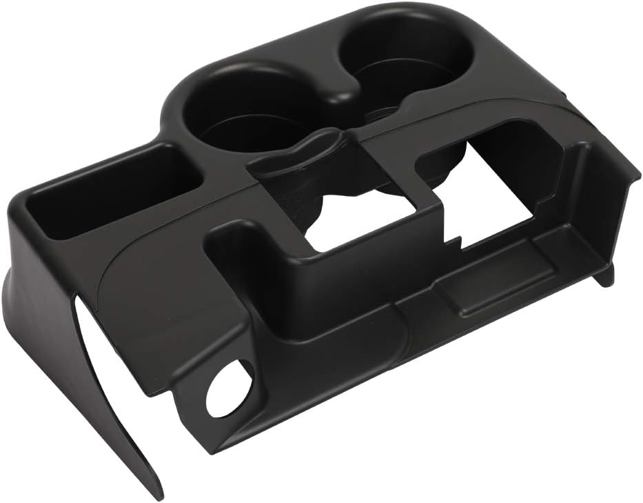 HIMIKI Center Console Cup Holder Attachment Add-On Compatible with 2003-2012 Dodge Ram 1500 2500 3500 (Black)
