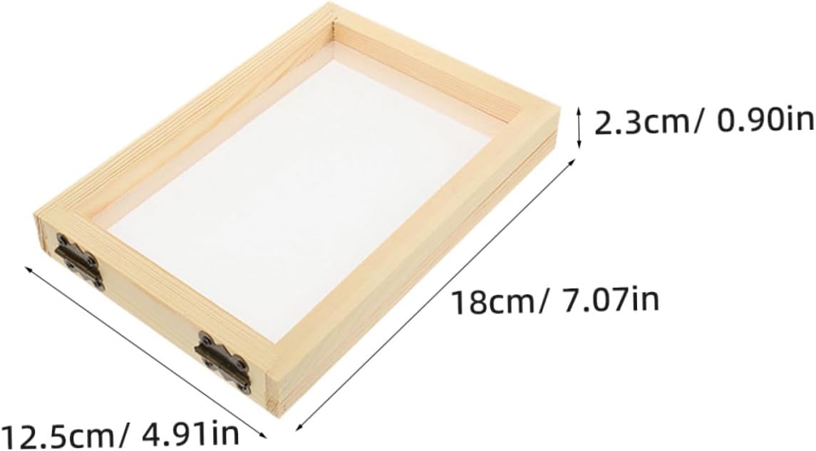 Zerodeko 4pcs Wooden Paper Making Frame Kit 5 X 7 Inch, Paper Making Screen Deckle for Handmade DIY Craft Classroom Handicraft Project
