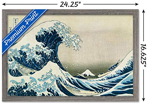 Poster mural Wave Trends International déco mer avec cadre bois - 6