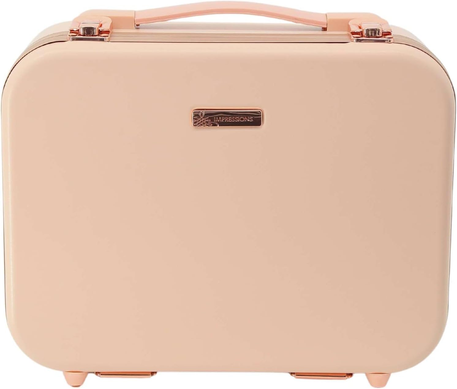 Impressions Vanity Venice LED Lighted Makeup Mirror with Travel Case, Protective Feet Base, Travel Makeup Mirror, Touch Sensor and Dimming Function Switch, Dual Function Protective Brush Flap (Pink)