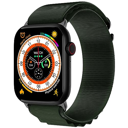 Image of Fire-Boltt Vogue Large 2.05 inch Display Smart Watch, Always On Display, Wireless Charging, App Based GPS with Bluetooth Calling & 500+ Watch Faces (Green)