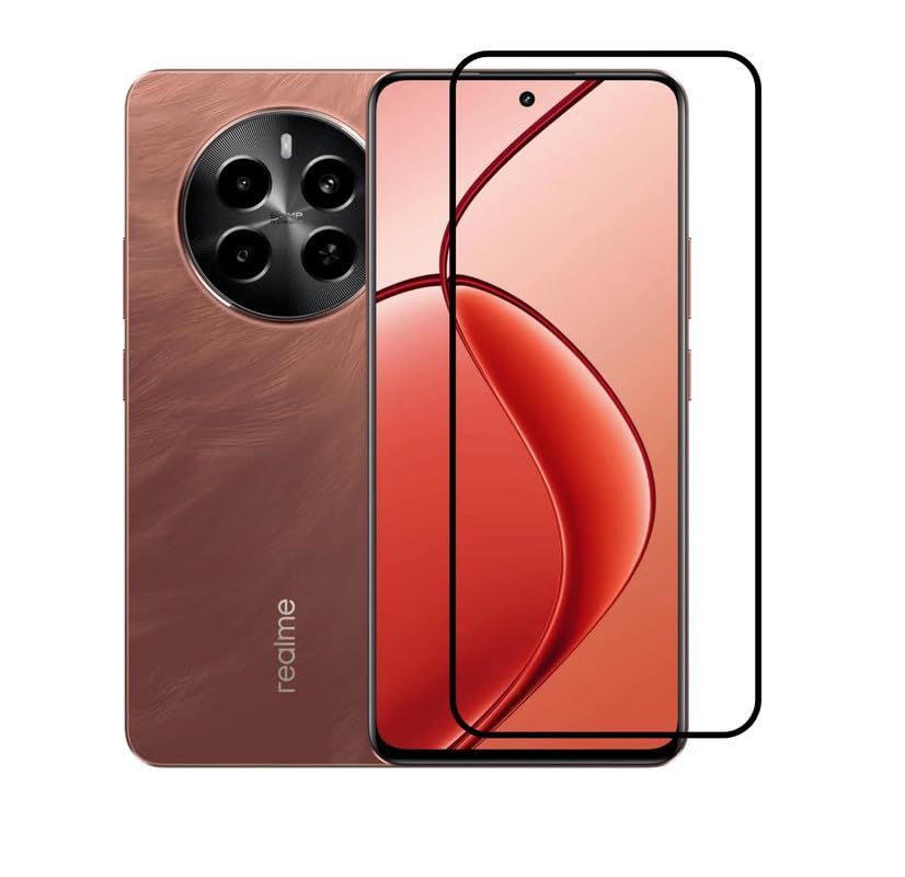Image of Tempered Glass Screen Protector Compatible For Realme P1 5G Smartphone Full Screen Coverage (Except Edge To Edge) And Free Complete Easy Installation Kit