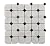 Bianco Venatino Marble Tumbled Octagonal Mosaic Tile w/Black Dots - Lot of 50 Sheets