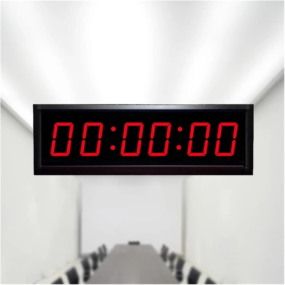 デジタル壁掛け目覚まし時計、リモコン付き、6桁HH：MM：SS (4inch) [並行輸入品]