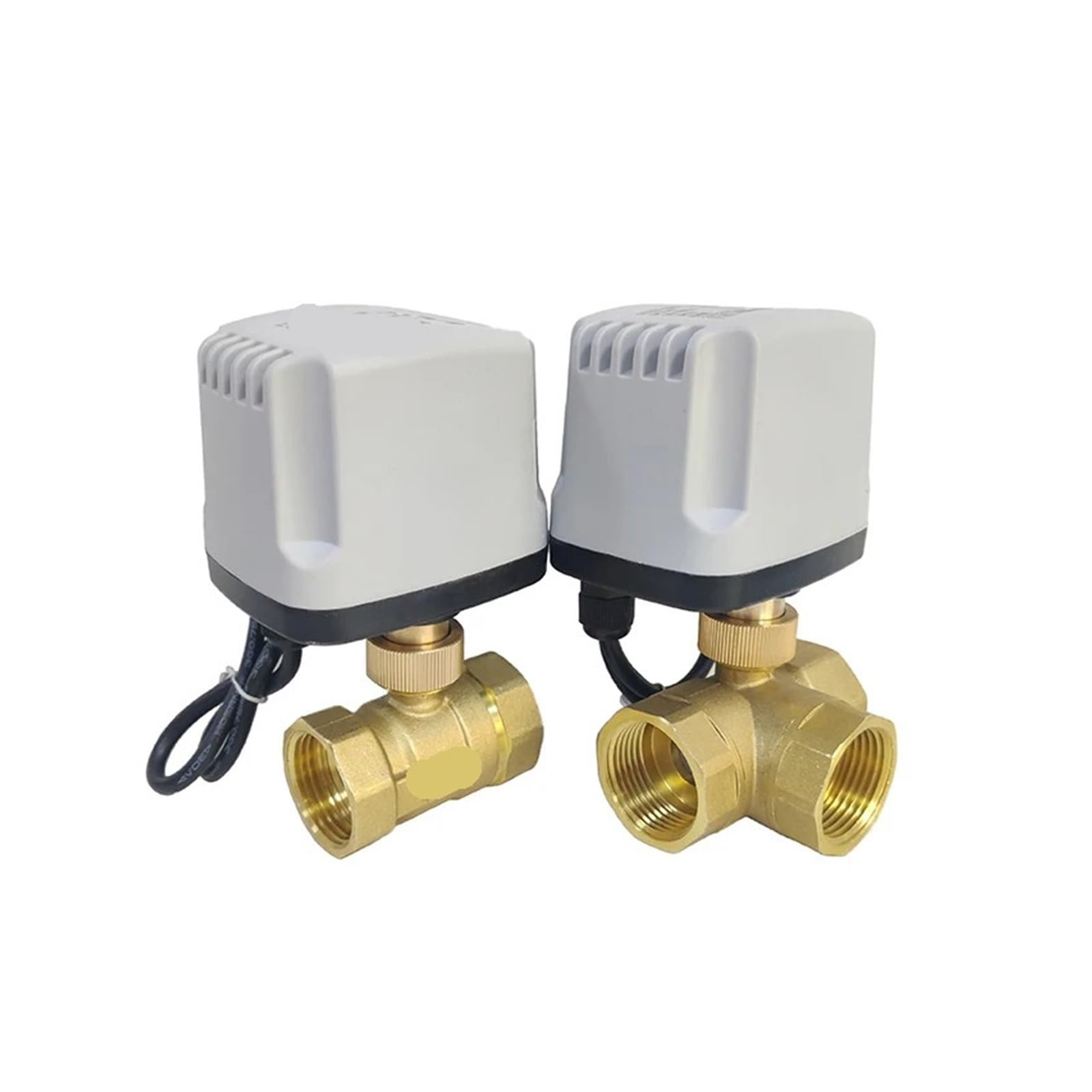 Elektryczny zawór kulowy 1/2 "3/4" 1"trójdrożny trójdrożny trójdrożny elektryczny zawór kulowy z mosiężnym gwintem trójdrożnym wodoodporny IP65(12,DC12V_2 Way)