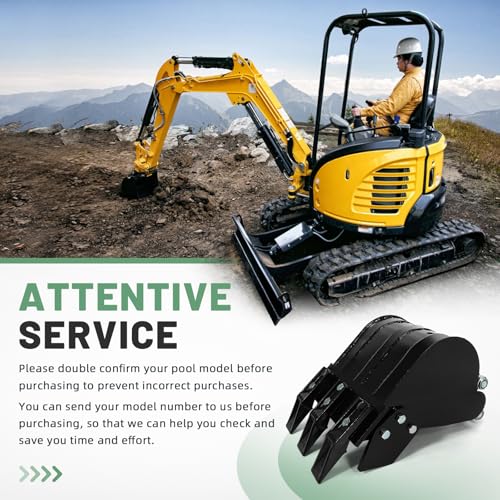 Image of 300mm /11.81in Mini Excavator Bucket, Excavator Trench Buckets Fit for 1.8 Tons Mini Excavator w /Pins*2 - Replace Small Digger Trenching Buckets Excavator Backhoe Attachments
