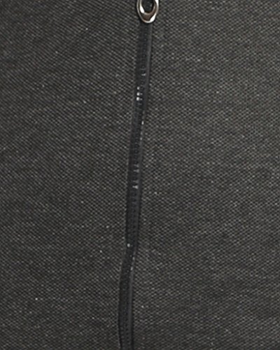 Image of PINACOLADA Women's Grey Zip-Front Horizontal Striped Hoodie for Casual Wear | Hooded Neck | Long Sleeve | Zipper Closure | Cotton Sweatshirt Crafted with Comfort Fit for Everyday Wear