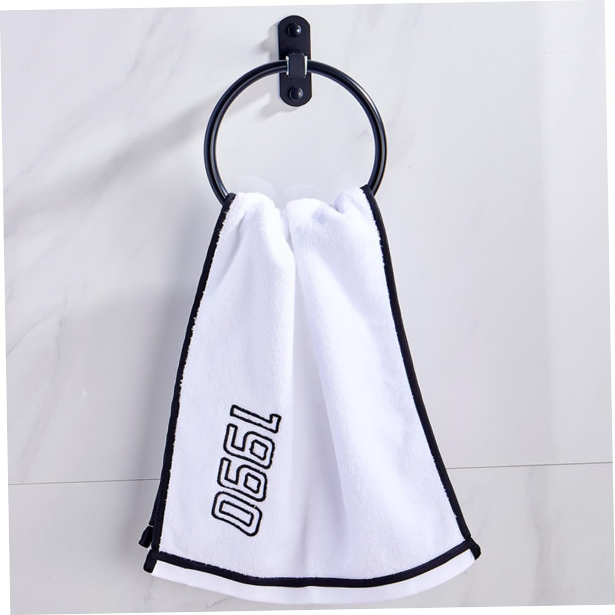 2 Piezas Toalla de Aluminio toallero Toalla de baño Colgador de Toallas de baño Negro