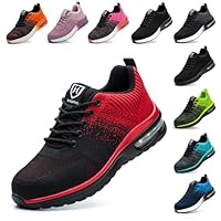 Baofular Safety Trainers Men Womens Steel Toe Trainers Lightweight Comfortable Safety Shoes Work Trainers Non Slip & Breathable