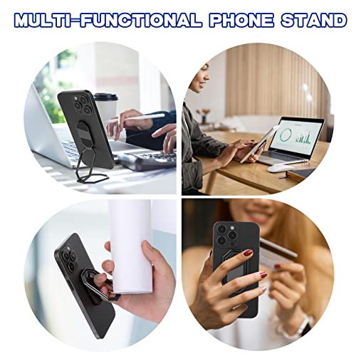 Cobee Phone Ring Holder Finger Kickstand, Octagon 360° Rotation Foldable Cell Phone Stand Adjustable Phone Holder Metal Phone Back Grip For Magnetic Car Mount Smartphones Tablet(Black) #TOP6