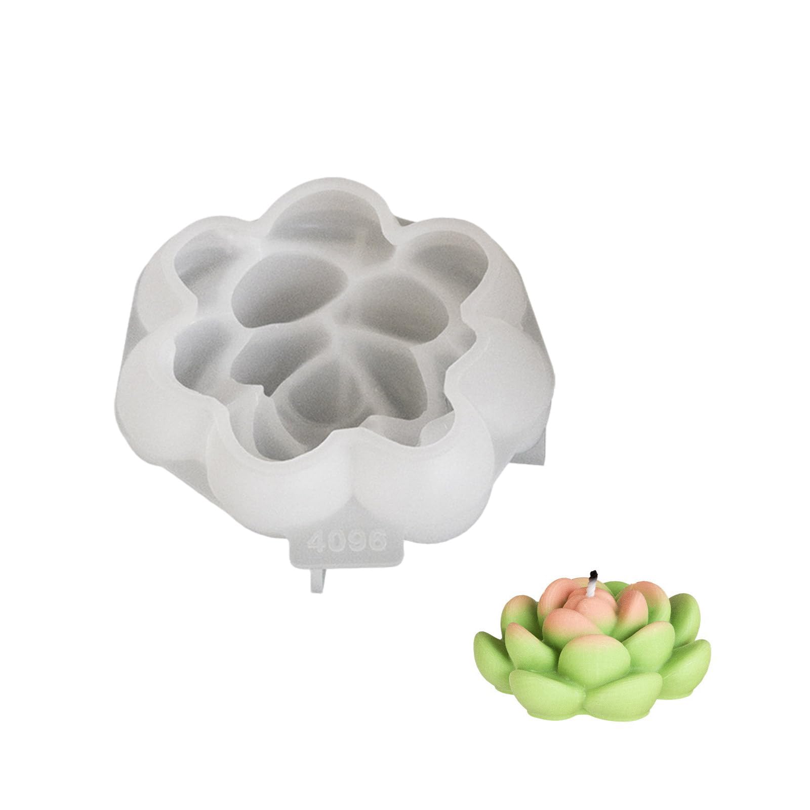 NEWFT 3D Flower Shaped Candle Mold Resin Aromatherapys Silicone Mold Desktops Ornament Mold Home Decoration Accessories