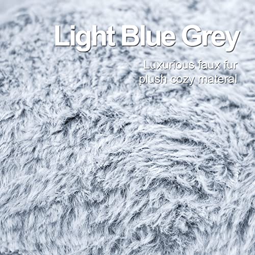 NV-Medium-Orthopedic-Donut-Dog-Bed-Orthopedic-Foam-Base-Help-Your-Pet-to-Release-Joint-and-Muscle-Pain-Washable-Faux-FurCover-Round-Medium-Blue-Grey