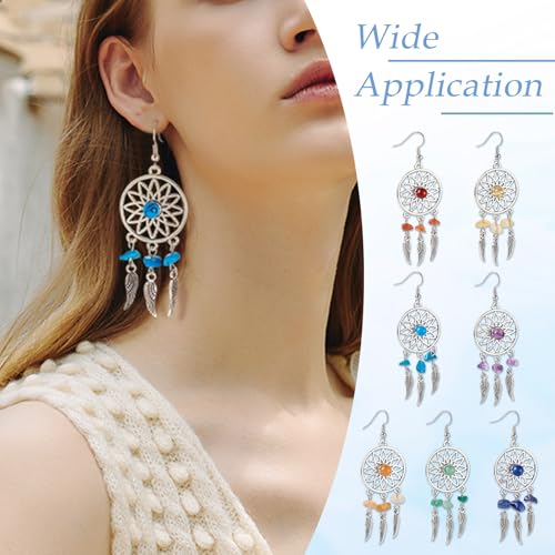 Boucles d'oreilles attrape-rêves aux finitions soignées, bijoux bohèmes d'exception - 2