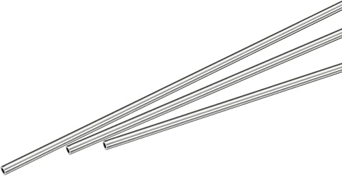 uxcell Tubo capilar de acero inoxidable 304, OD 0.079 in x 0.010 in pared gruesa 9.843 in longitud tubo de metal para maquinaria industrial, 3 unids