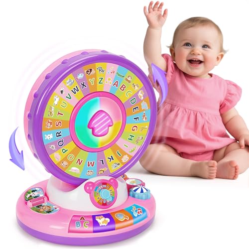 Image of Learning Toys for Girls 1-3, Spin and Sing Alphabet Zoo, Lights & Sounds
