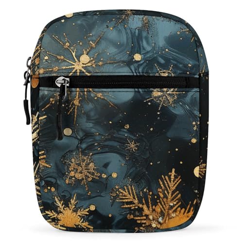 Satchel Tote Bag Messenger Bag Snowflake Pattern Printed Mini Sling Bag Purse Suitable for Work Travel