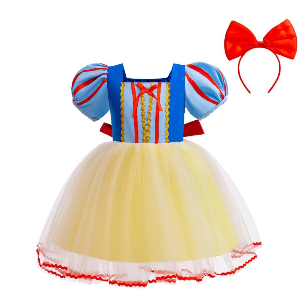 Lito Angels Deguisement Robe en Tulle Princesse Pomme avec Bandeau Enfant Fille, Taille 18 mois-7 ans