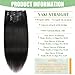 Loxxy Yaki Straight Real Remy Human Hair Clip ins Black Hair Extensions 10 inch Double Weft for African American Black Women,YK 7pcs/set 120g/set