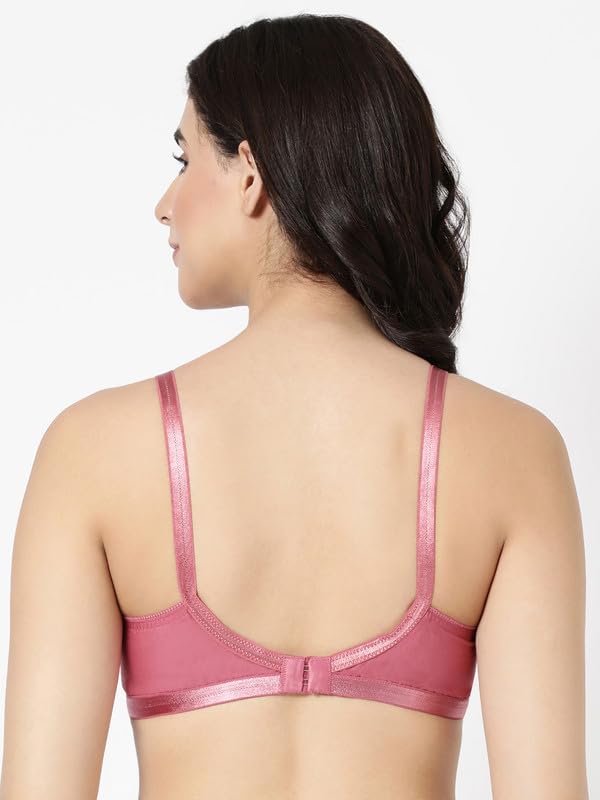 Image of BLOSSOM Women's Single Layered Full Coverage Non Wired Non Padded 100% Woven Cotton Everyday Bra Plus Size Bra