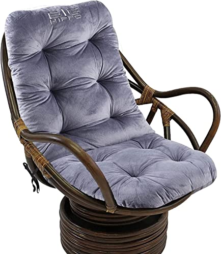 Big Hippo Rocking Chairs Cushion, Non-Slip with Soft Cotton filling Back Support Garden Chair...