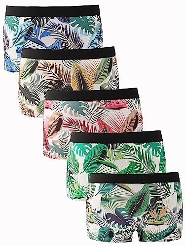 Underwear for Men Breathable Trunks Underwear Digital printed fabric men's stretch waistband Boxer-short Pack of 52