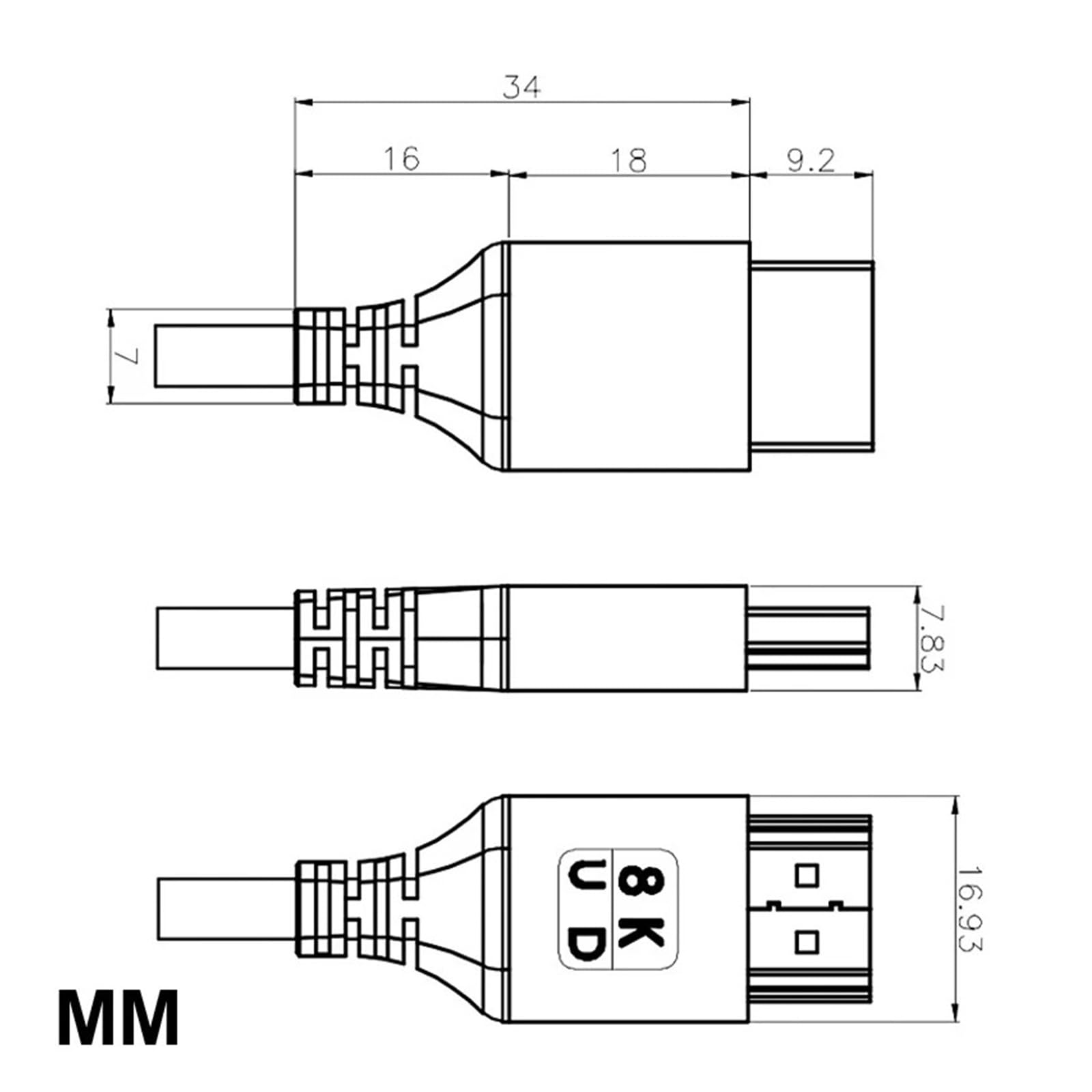 Cavo Di Prolunga Maschio HDMI 2.1 Intrecciato In Nylon (8K@60Hz/4K@120Hz/1080P, 48Gbps, HDR, QFT)(5M)