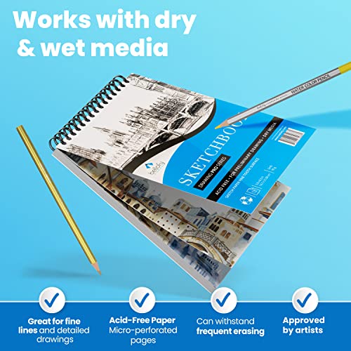 image for Bellofy 72 Pack Drawing Kit with 100 Sheets Drawing Pad | Art Supplies