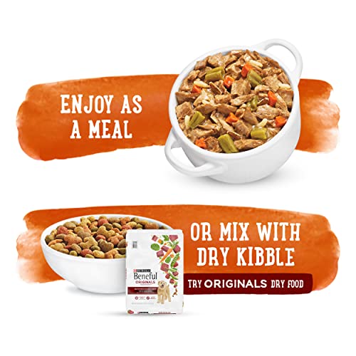 Image of Beneful Purina Gravy Wet Dog Food, Prepared Meals Simmered Chicken Medley - (8) 10 oz. Tubs (Pack of 2)