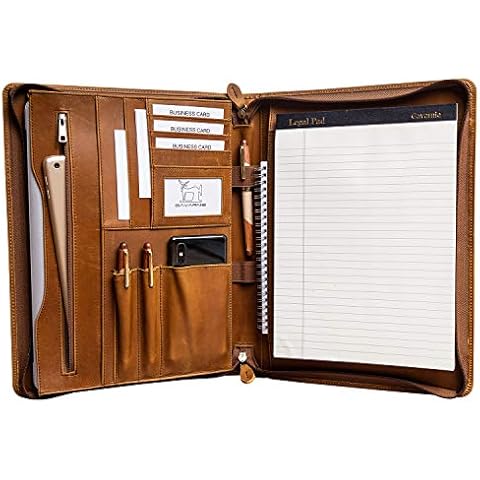 Gavarnie Genuine Leather Professioal Business Portfolio Padfolio Folder Cover