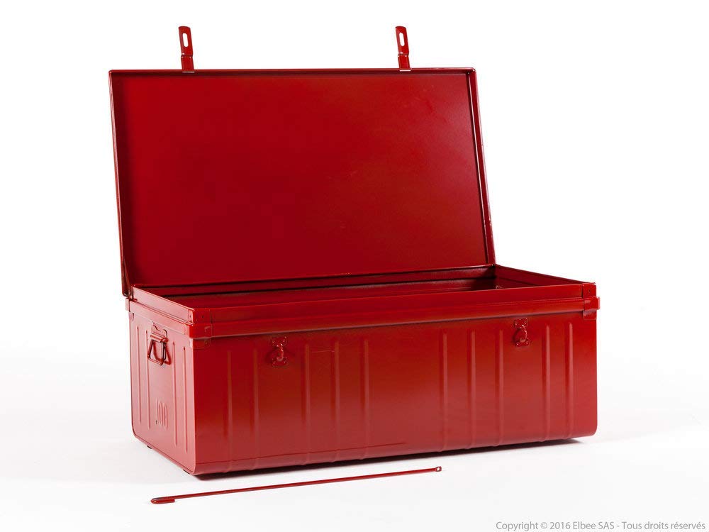 Malle Habitat avec Tringle, 175 L, Rouge