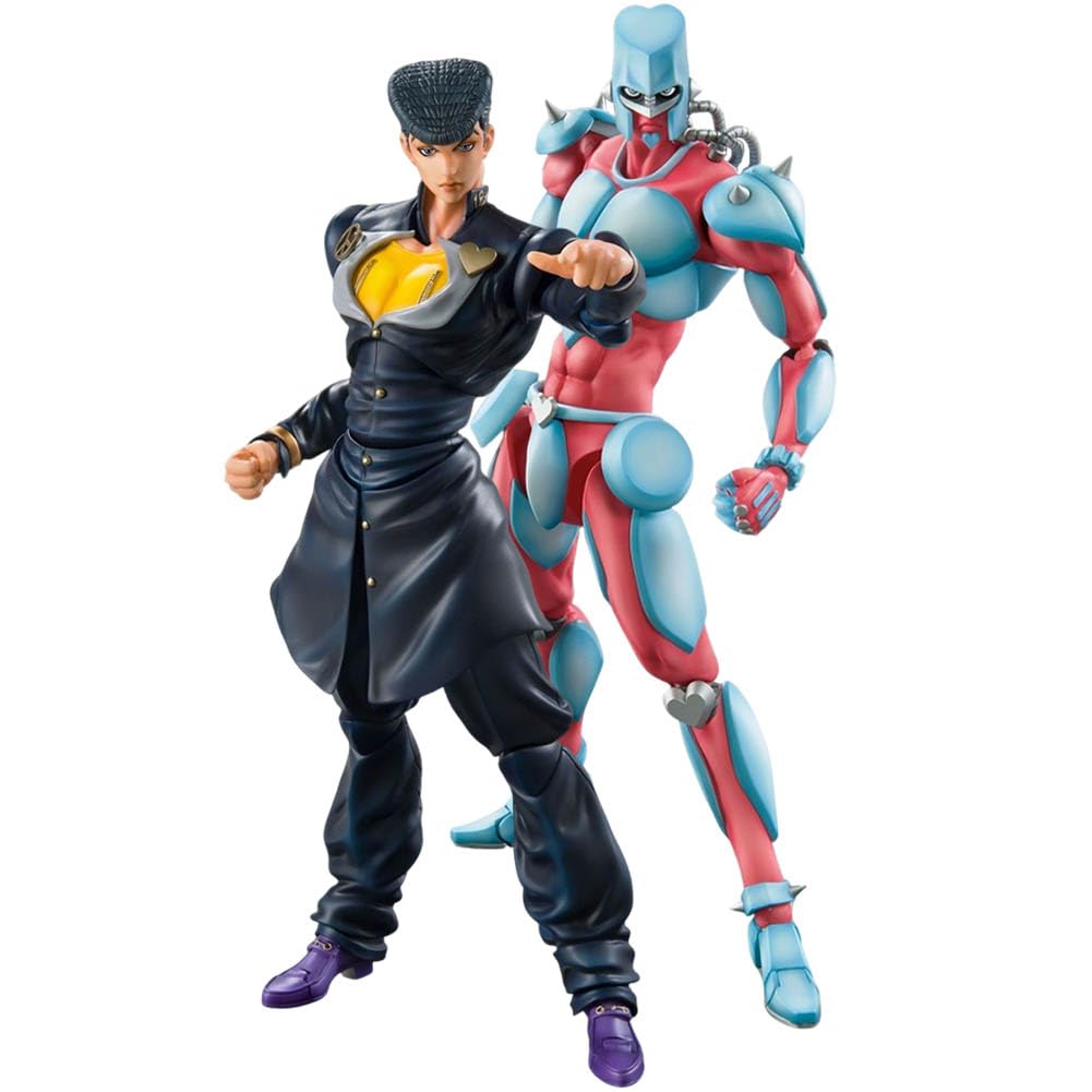 Zhongkaihua JJBA Higashikata Josuke Figure Higashikata Josuke Action Figure 22CM with Interchangeable Hands and Accessories, Collectible Desk Decoration Ornament