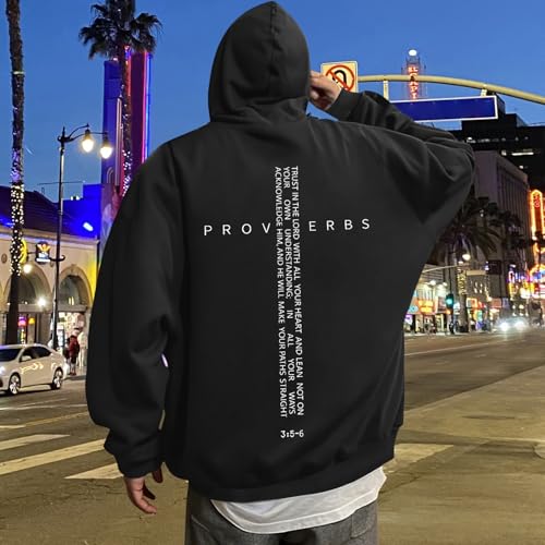 Christian Hoodies for Men Bible Verse Faith Fall Oversize Hoodied Sweatshirts Back Letter Print Graphic Pullover Tops2