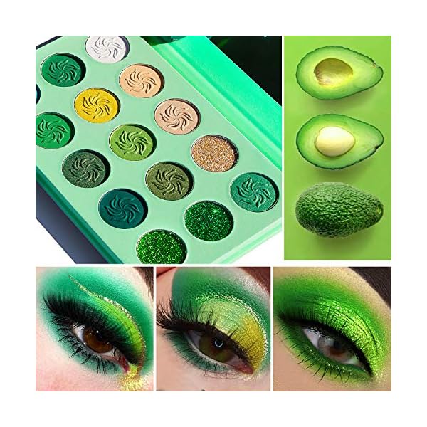 Avocado-Green-Eyeshadow-Palette-DELANCI-15-ColorHighly-Pigmented-Eyeshadow-Makeup-Pallete-Matte-Shimmer-Glitter-Eye-Shade-Long-Wear-Vegan-Cruelty-Free-Nude-Yellow-Emerald-Green-Eye-Shadow-Pallet DE'LANCI Avocado Green Eyeshadow Palette 15 Colors, Highly Pigmented Eyeshadow Pallete Matte Shimmer Glitter Eye Shade Grinch Makeup, Long Wear Cruelty Free Nude Yellow Emerald Green Eye Shadow Pallet