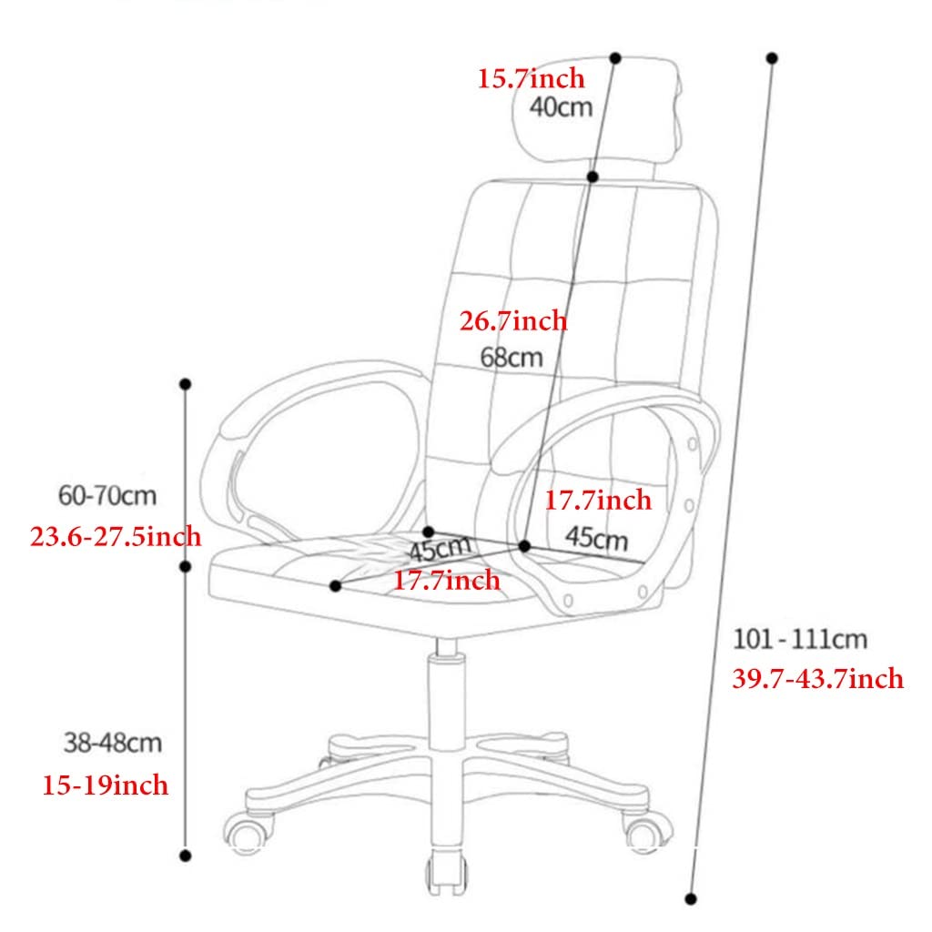 Sedia Girevole per Computer,da scrivania con Schienale Alto,Moderna Ufficio in Similpelle braccioli,Supporto Lombare ergonomico Computer Regolabile(Colore: Grigio Chiaro)