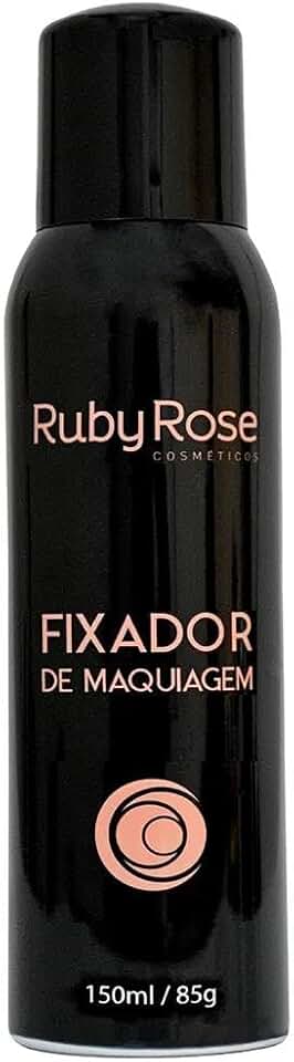 Fixador de Maquiagem Ruby Rose - Spray Fixador, Prolonga Duração, Tira Aspecto Pó, 150ml