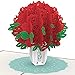 Produktbild papercrush® Pop-Up Karte Rote Rosen - 3D Geburtstagskarte mit Rosenstrauß, Blumengruß zum Geburtstag, Muttertag, Hochzeitstag & Rosenhochzeit - Blumen Glückwunschkarte für Mama, Frau & Freundin