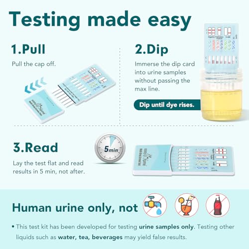 Easy@Home Multidrug Screen Test - At Home Urine Drug Testing Kits For All Drugs Detects Marijuana thumb #3