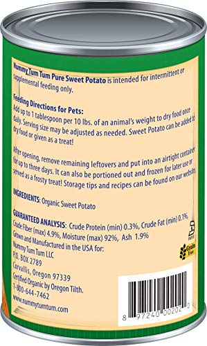 Organic Sweet Potato For Dogs & Cats, 15 Ounce (Pack of 12)