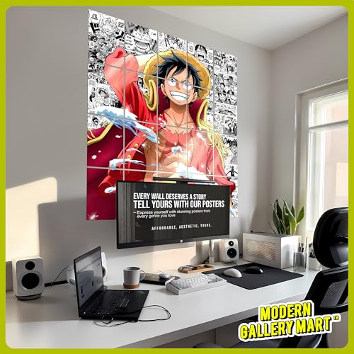Image of MODERN GALLERY MART Pack of 20 One Piece Monkey D.Luffy Manga Poster | A4 Size Anime Wall Art (8.3 x 11.7 inch) | Manga Posters with Glue Dots | Anime Poster for Bedroom, Living Room, Office (2)