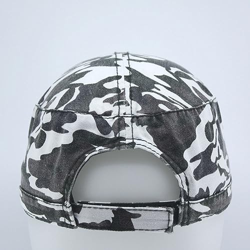 Image of The Vintage Year Heavy Stitching Washed Cotton Cadet Hat - Durable Military Baseball Cap for Men & Women, Outdoor Casual Wear