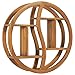 vidaXL Legno Massello di Teak Mensola Yin Yang Ripiano Scaffalatura Arredo Mobile Pensile Arredamento Libreria Scaffale 60x15x60 cm