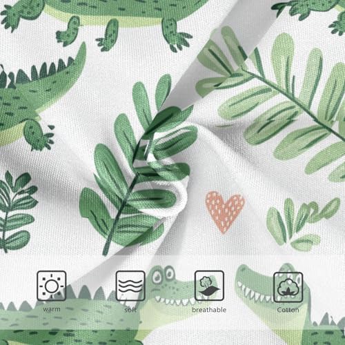 Wusikd Green Crocodiles Girls' Underwear Cotton Leaves Girls Briefs Soft Toddler Underwear 2T3