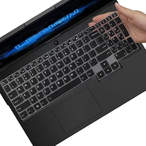 Keyboard Cover Skin for Lenovo Legion 5 5i 5p 5pi 7i 15.6" 17.3" Gaming Laptop/Lenovo Legion 5 5i Pro/Legion Slim 7 7i 15.6/Legion 7 16"/Ideapad Gaming 3 3i Laptop US Keyboard Skin (Black) Cover