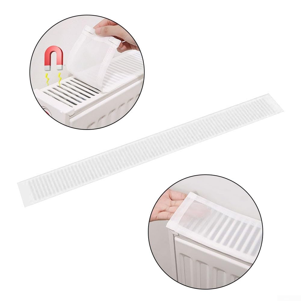 Cache-poussière pour radiateur - Fixation magnétique - Bloque la poussière et les débris - Tissu résistant aux rayures - 80 cm