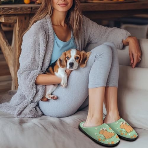 Fuzzy Slippers Comfortable Fluffy House Shoes Anti-Slip Home Slipper for Women Men Size 3-124