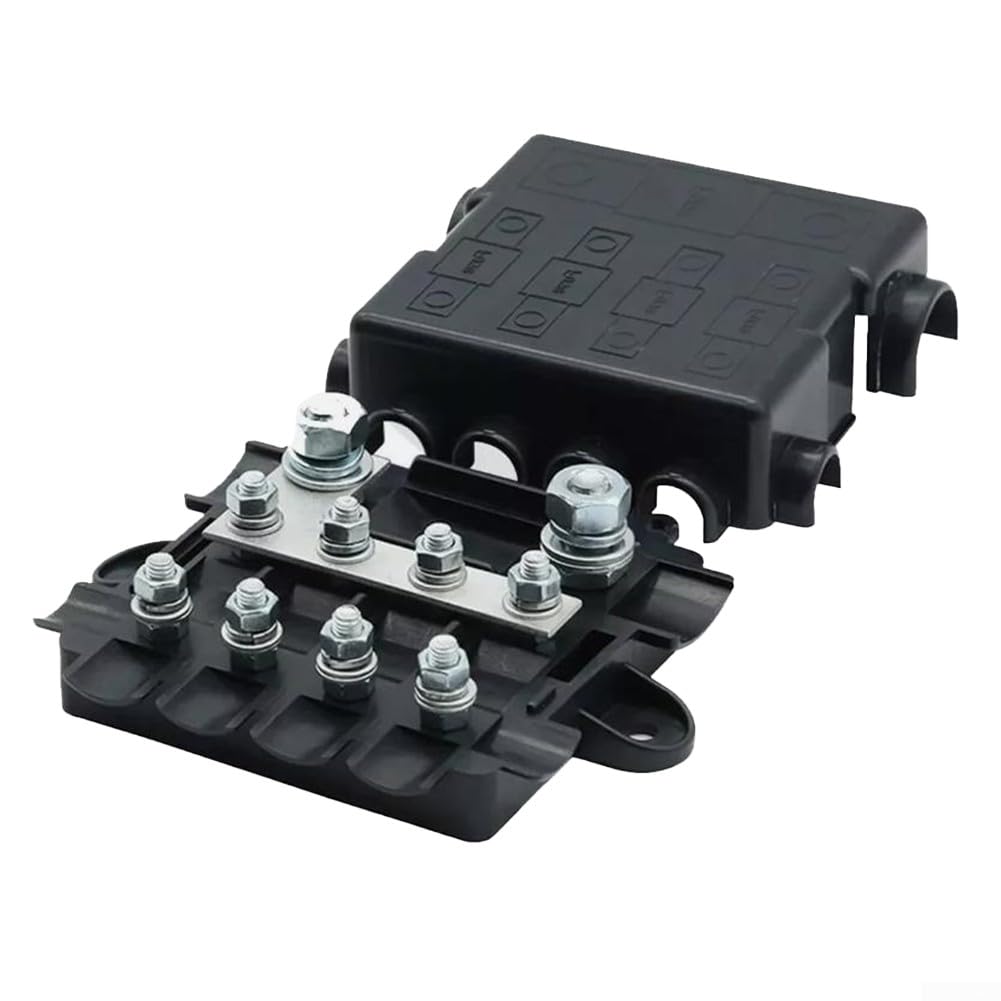 HpLive Boîte à fusibles pour Mega pour Midi 12 V et 24 V 5 voies Heavy Duty Power Distribution Bloc