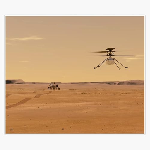 Mars Ingenuity helicóptero parachoques adhesivo vinilo 5"